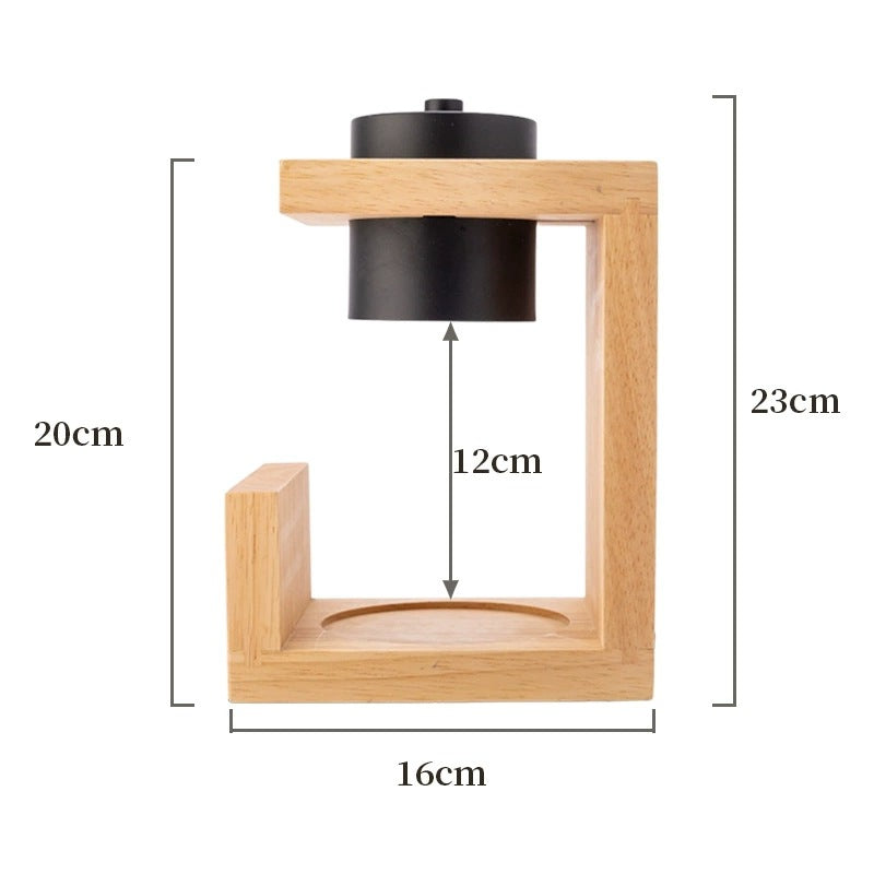 Solid wood melting wax lamp